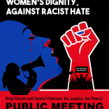 Stop Racist and Sexist Violence Public Meeting Saturday 20th September | 4–7 pm