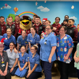 Walsall FC players spread Christmas cheer at the Manor 