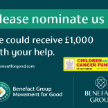 Children with Cancer Fund's Chance to Win £1,000