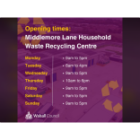 Tip Opening Times in Walsall  From February 2026