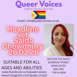 LGBTQ+ Poetry Open Mic in Worcester brings Birmingham Headliner to Boston Tea Party