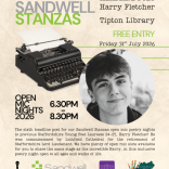 Sandwell Stanzas Open Mic Nights 2026 - Headline Poet Harry Fletcher