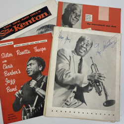 Programme signed by jazz great Louis Armstrong discovered by Lichfield auctioneers