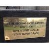 Bench with plaque for David Cassidy at Hammersmith park