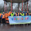 Community and business volunteers come together to enhance Palfrey Park