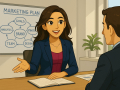 Marketing consultants in Eastbourne collaborating in a modern office