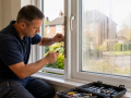 Window repair in Eastbourne replacing misted glass and repairing window hardware in a residential property