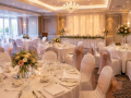 Wedding venue in Eastbourne prepared for a wedding reception and celebration