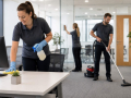 Professional commercial cleaners maintaining a clean office environment in Eastbourne