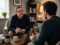 Person receiving Counselling and Advice in Eastbourne during a confidential one-to-one support session.