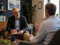 Professional receiving Executive Coaching in Eastbourne during a focused one-to-one leadership development session.