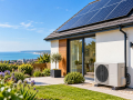 Renewable Energy in Eastbourne with solar panels and an air-source heat pump at a modern home