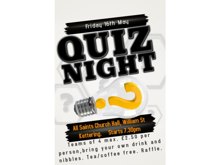 Fun Quiz Night at All Saints Community Hall.