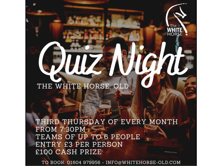 Monthly Quiz at The White Horse.