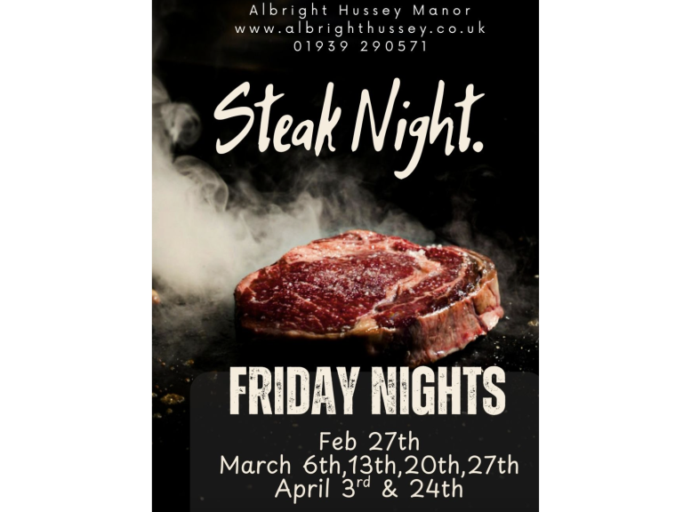 Steak Night at the Albright Hussey Manor Hotel