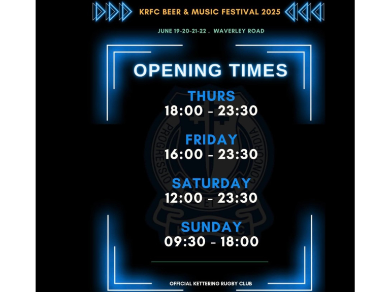 Kettering Rugby Club 2025 Beer & Music Festival.