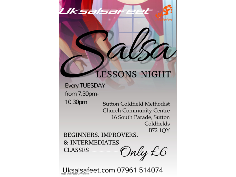 Sutton Coldfield Tuesday Salsa Classes for Beginners