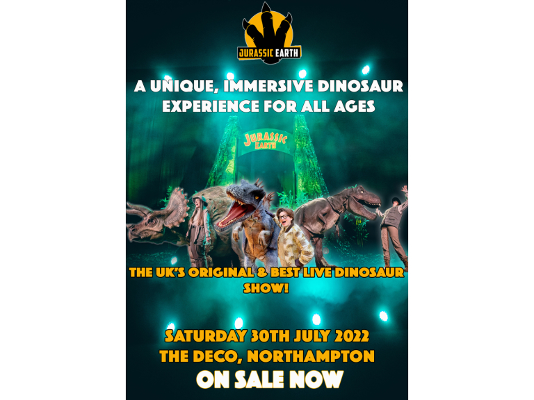 Jurassic Earth Live - Dinosaur Show - The Deco, Northampton - Saturday 30th July 2022
