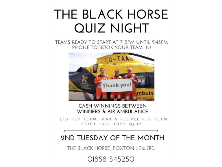 Quiz Night at The Black Horse, Foxton