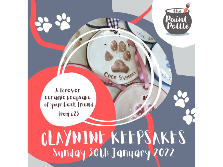 Create Your 'Doggy Pawprint Ceramic Keepsake' at The Paint Pottle!