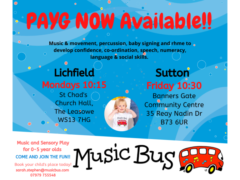 Music Bus Lichfield & Sutton Coldfield