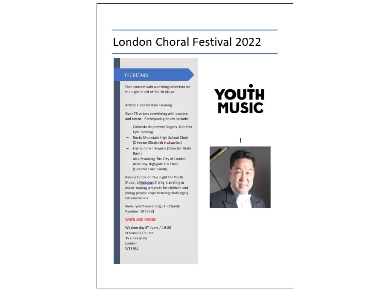 Free London Choral Concert