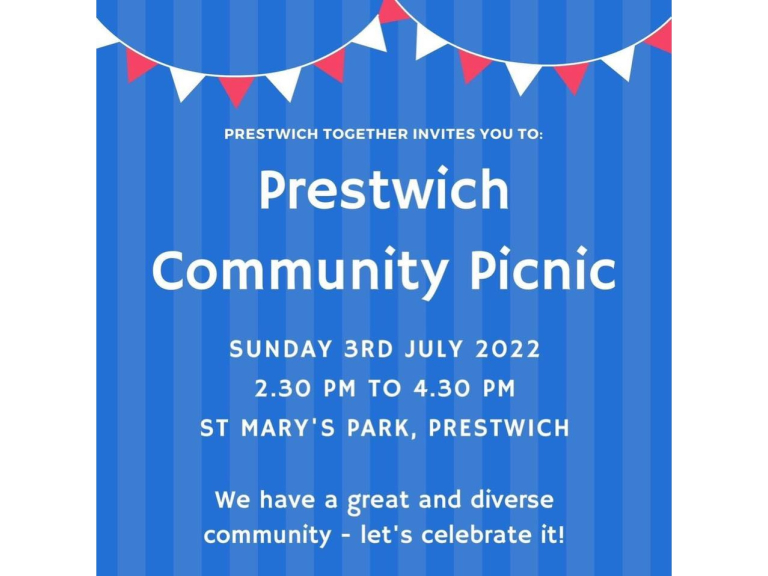 Prestwich Together are hosting Prestwich Community Picnic on July 3rd!