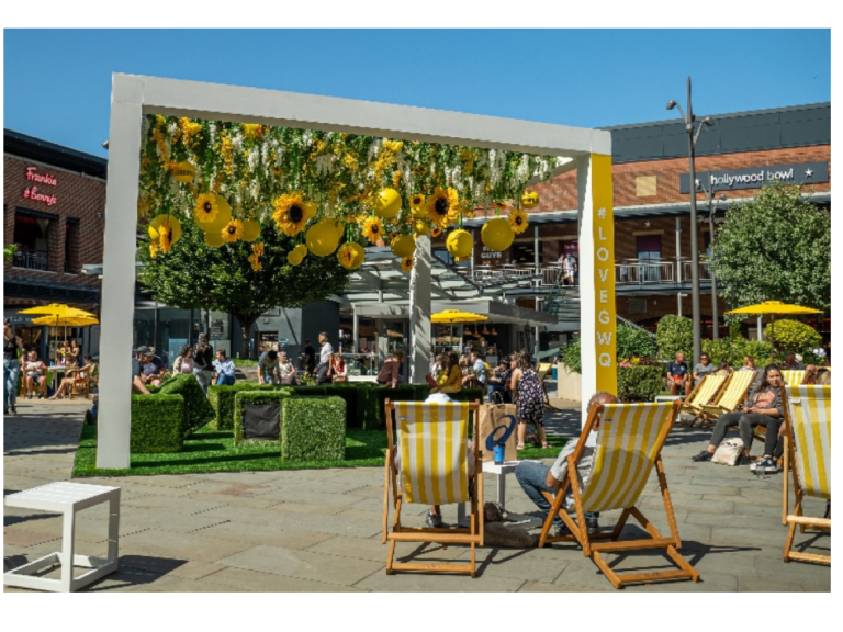 Gunwharf Quays Blossoms Into Life with Floral Displays and Summer Lounge