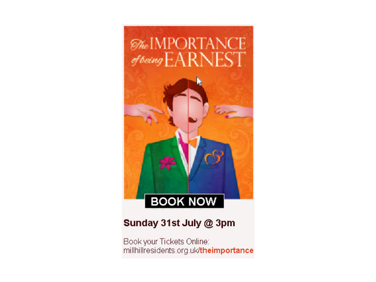 The Importance of Being Earnest - Outdoor Theatre in Mill Hill Park