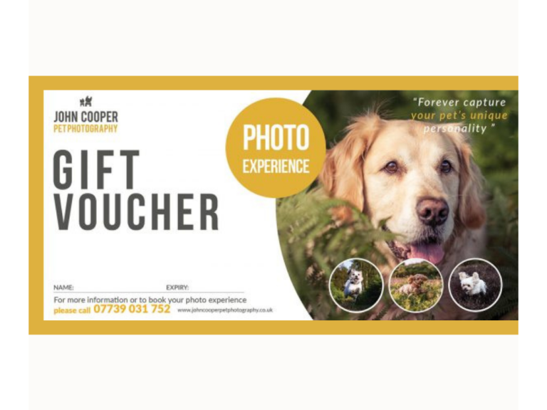 Gift Vouchers available at John Cooper Pet Photography