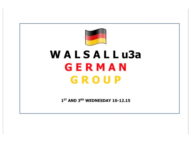 Walsall u3a German Group
