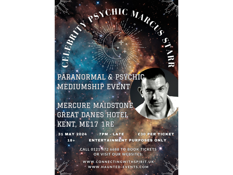 Paranormal & Psychic Event with Celebrity Psychic Marcus Starr @ Mercure Maidstone