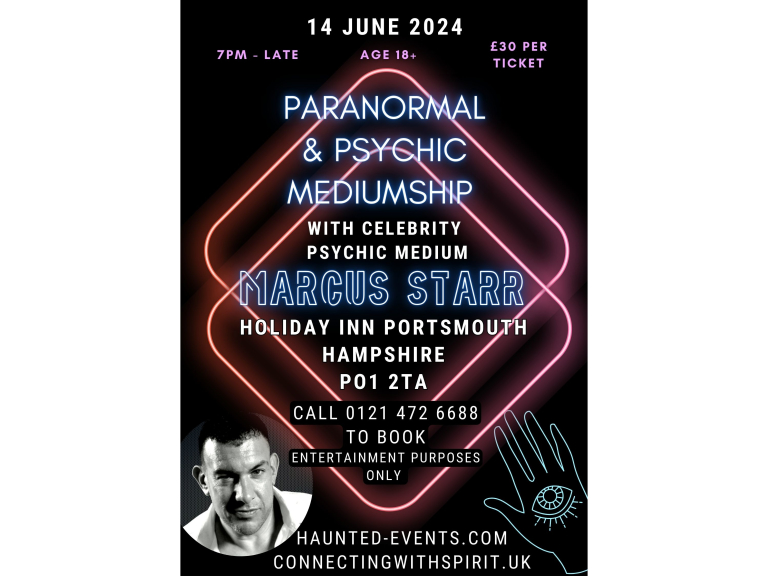 Paranormal & Psychic Event with Celebrity Psychic Marcus Starr @ Holiday Inn Portsmouth