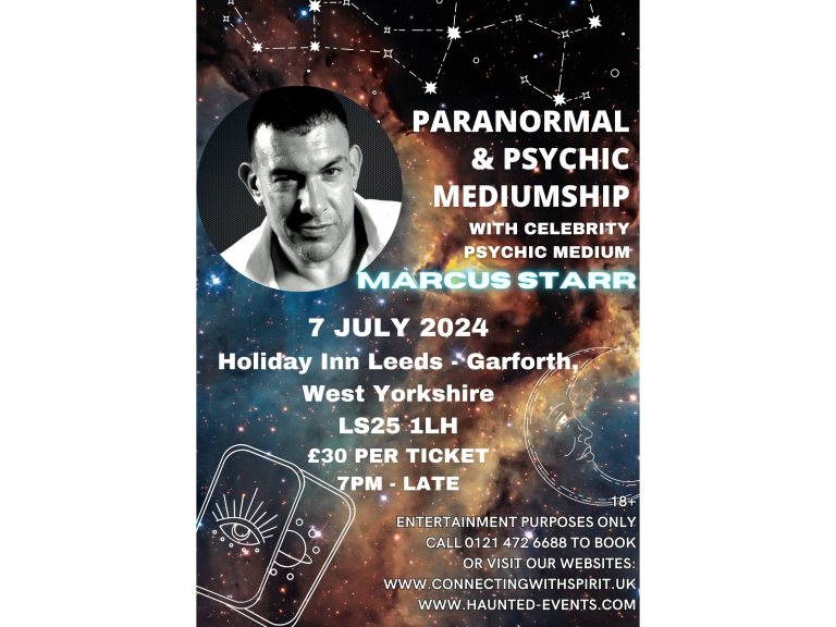 Paranormal & Psychic Event with Celebrity Psychic Marcus Starr @ IHG Leeds - Garforth