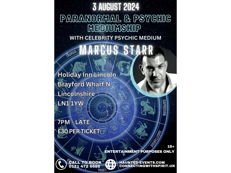Paranormal & Psychic Event with Celebrity Psychic Marcus Starr @ Holiday Inn Lincoln