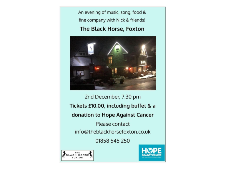 LIVE MUSIC & CHARITY EVENT at The Black Horse, Foxton