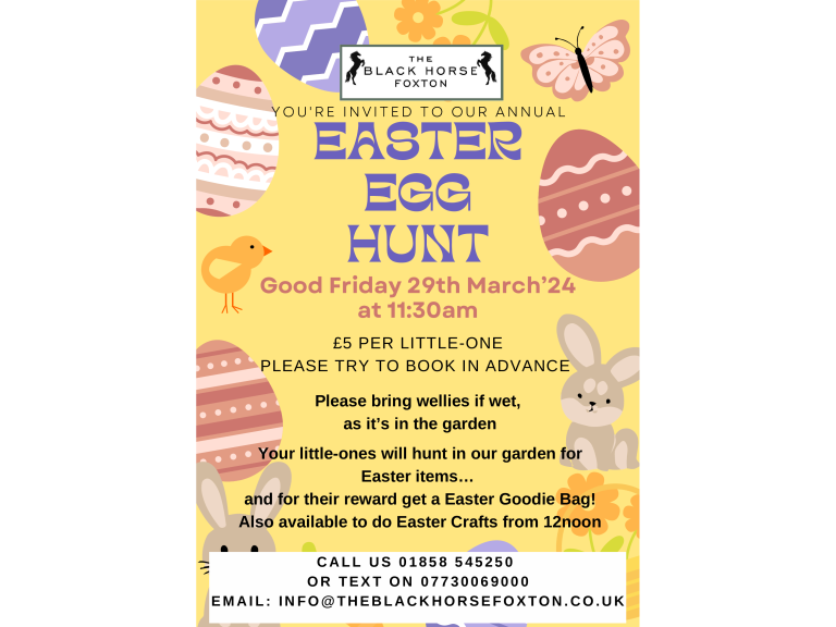 Easter Egg Hunt at The Black Horse, Foxton