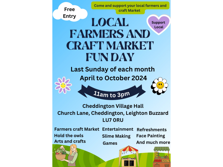 Farmers Craft Market Fun Day in Cheddington Leighton Buzzard