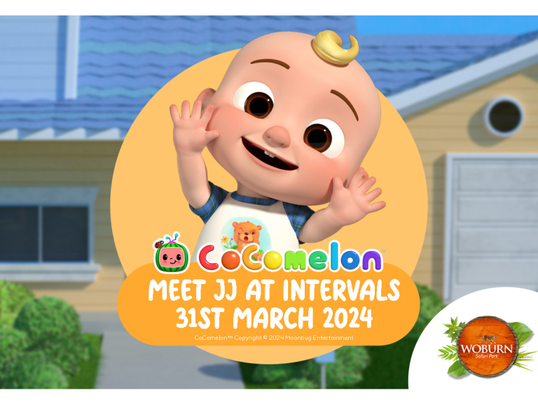 Come and meet JJ from Cocomelon at Woburn Safari Park on 31st March!