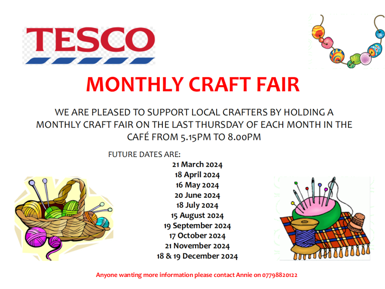 Community Craft Fair Tesco Extra Cafe