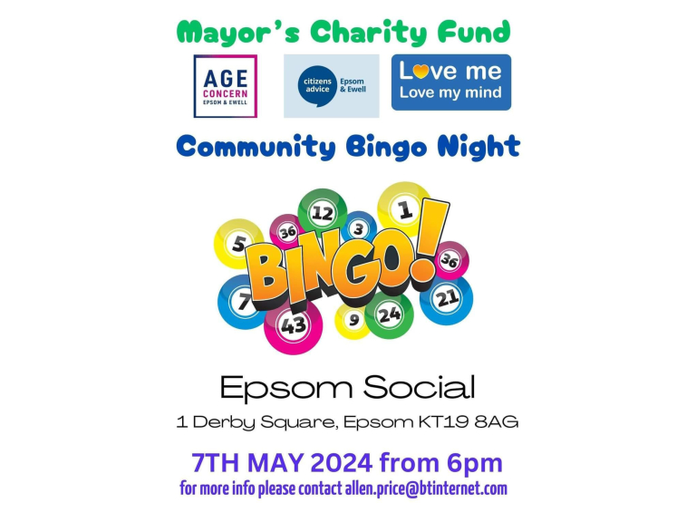 Community #Bingo Night with #Epsom Mayor at #EpsomSocial