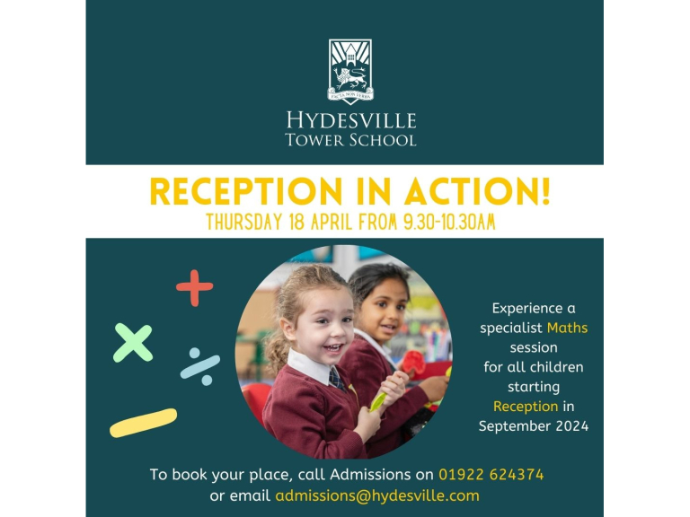 Reception In Action event on Thursday 18th April