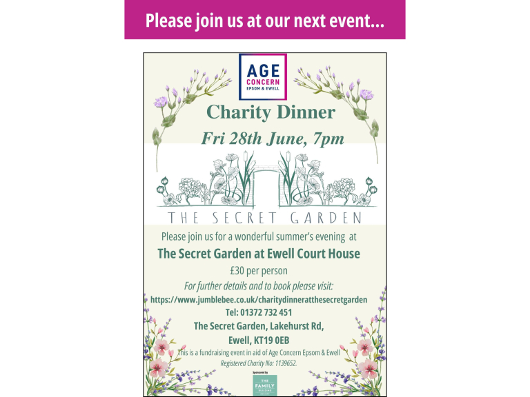 ACEE Charity Dinner with Age Concern #Epsom @AgeConcernEpsom at The Secret Garden #Ewell
