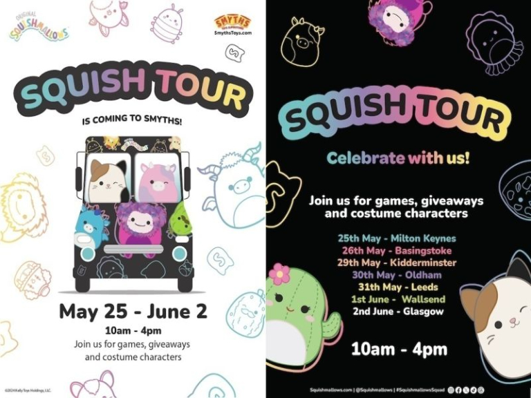 Half-term Squishmallows Squish Tour at Smyths Toys Leeds