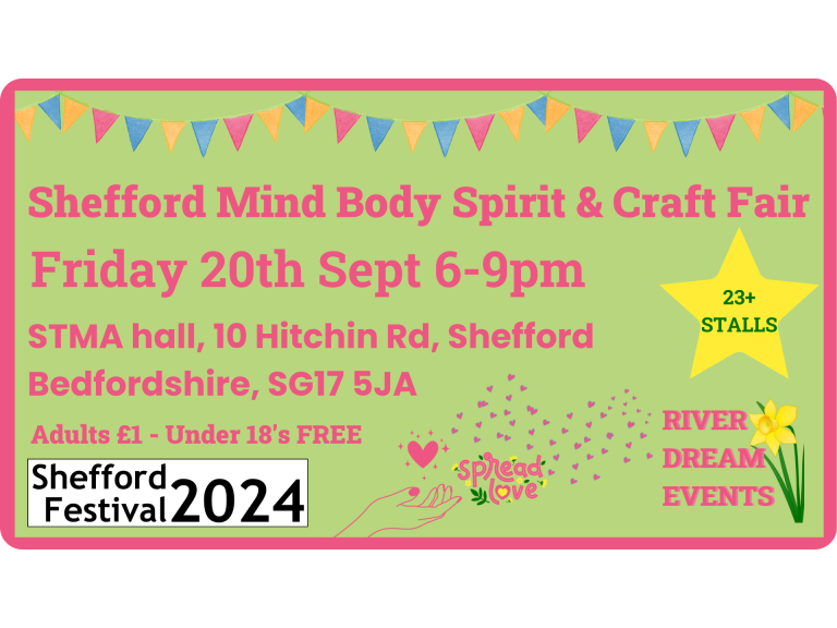 Shefford Mind Body Spirit & Craft Fair, 20th September 2024