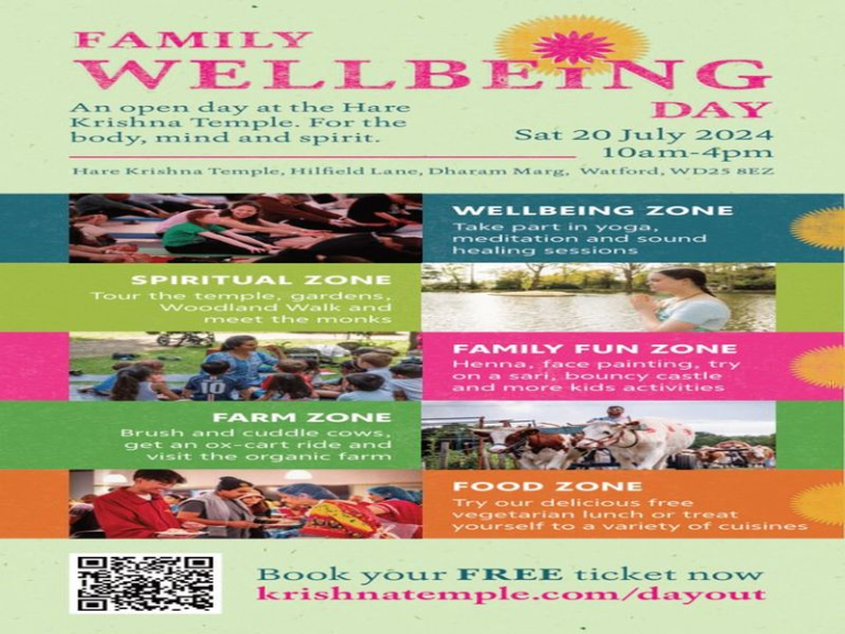 Family Wellbeing Day at Bhaktivedanta Manor
