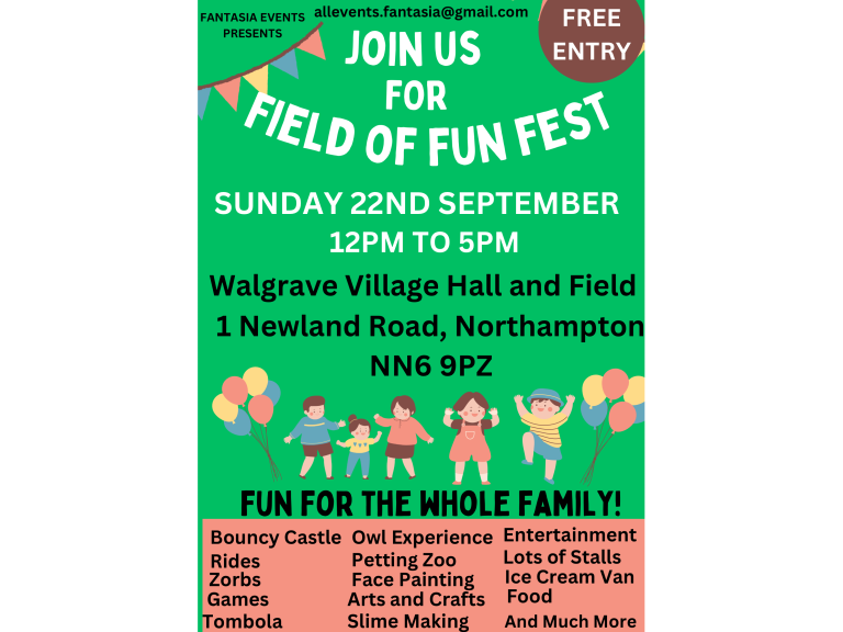 Field of Fun Fest in Walgrave Northampton