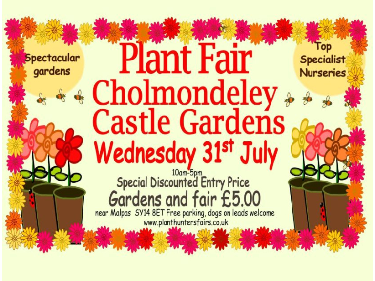 Summer Plant Hunters' Fair at Cholmondeley Castle Gardens on Wednesday 31st July