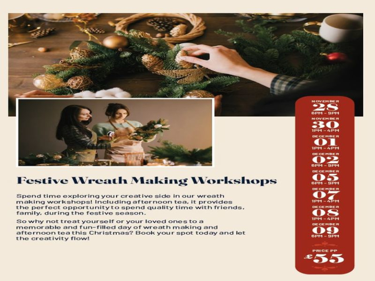 Wreath Making - Holiday Inn Newcastle Gosforth Park - Thursday 28th November 2024