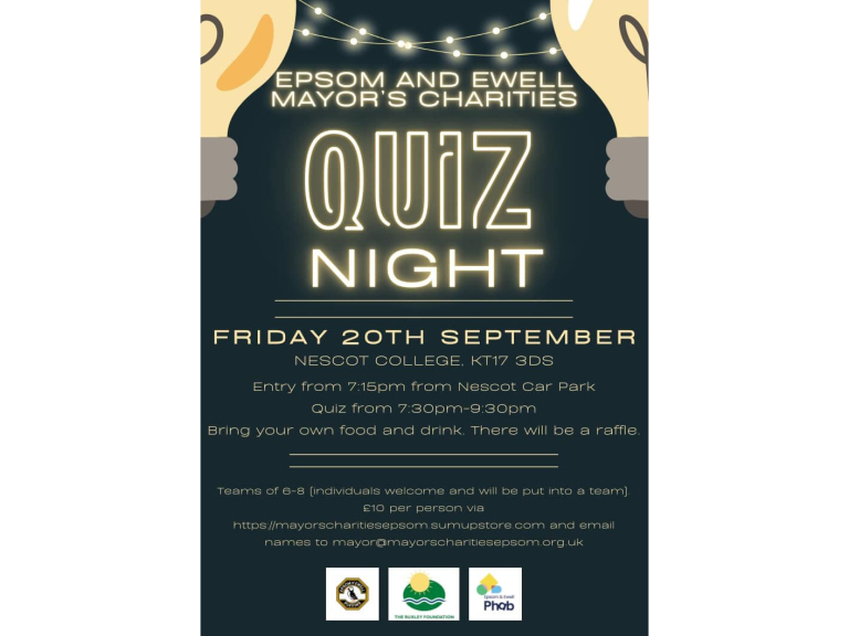 Charity Quiz Night with #Epsom Mayor at @Nescot